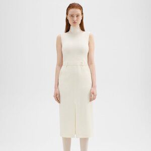 NEW (NWOT) Theory Funnel Neck Combo Dress in Admiral Crepe